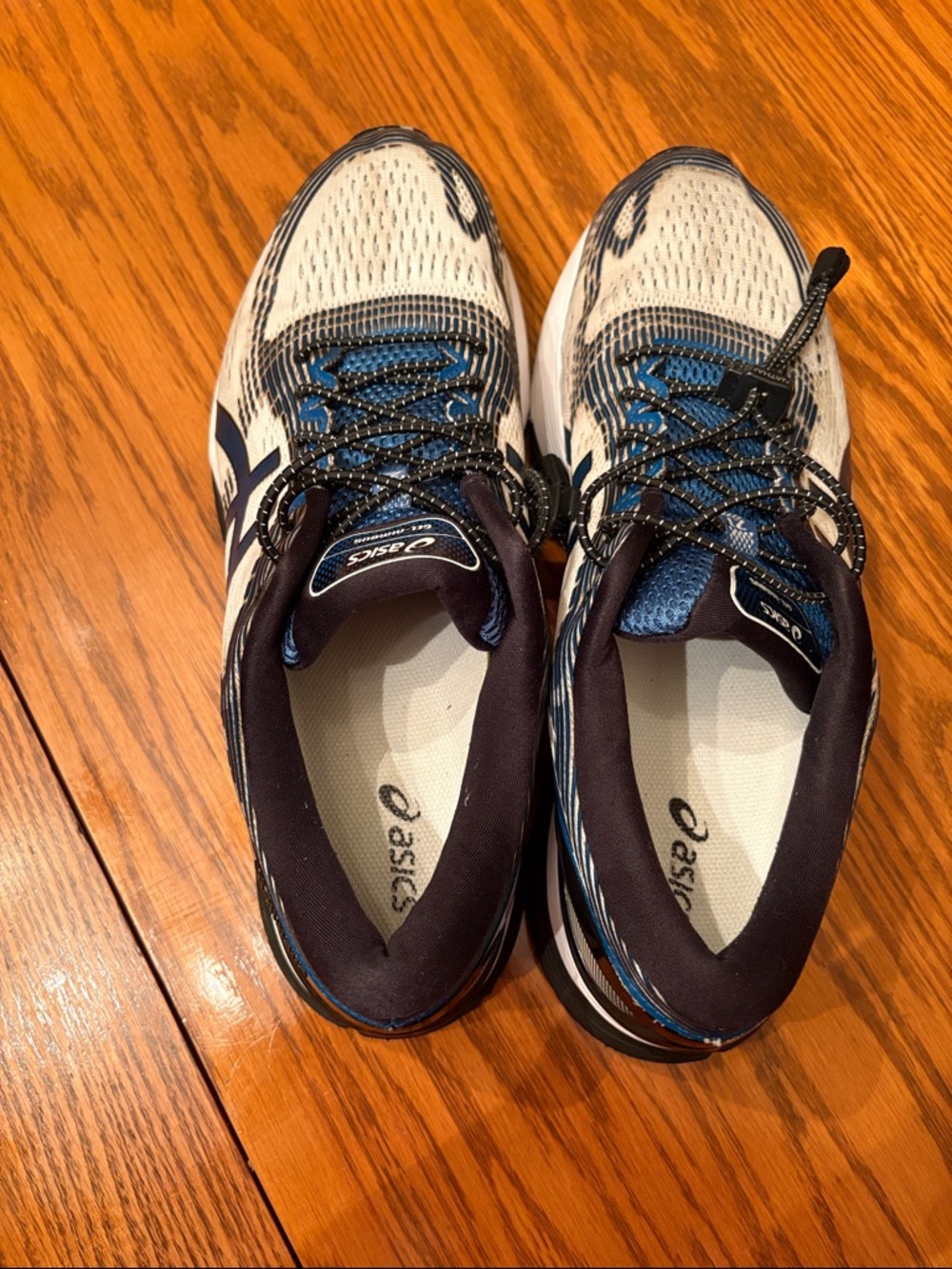 Asics Men's Athletic Shoes in White and Blue